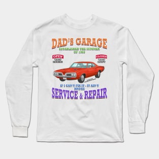 Dad's Garage Muscle Car Racing Hot Rod Novelty Gift Long Sleeve T-Shirt